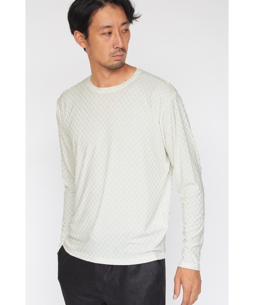 【セール】HIGH STREET∴ヘリンボンJQ長袖クルーネックカットソー（Tシャツ/カットソー）｜HIGH STREET（ハイストリート）