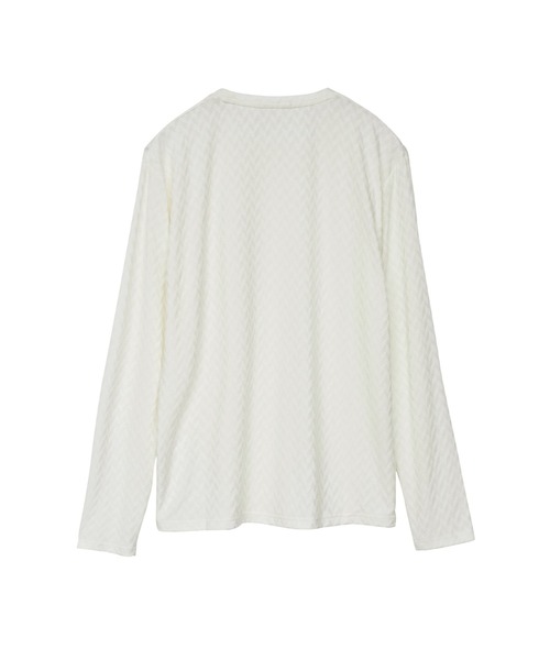 HIGH STREET∴ヘリンボンJQ長袖クルーネックカットソー セール】HIGH STREET∴ヘリンボンJQ長袖クルーネックカットソー