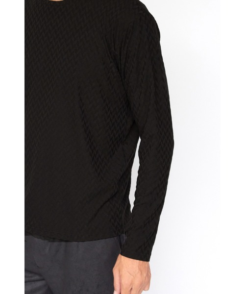 HIGH STREET∴ヘリンボンJQ長袖クルーネックカットソー TORNADO MART｜HIGH STREET∴ヘリンボンJQ長袖クルーネック
