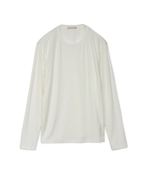HIGH STREET(ハイストリート)の「HIGH STREET∴ヘリンボンJQ長袖クルーネックカットソー(Tシャツ/カットソー・メンズ・ブラック/ホワイト・M/L/LL)」の16枚目の写真