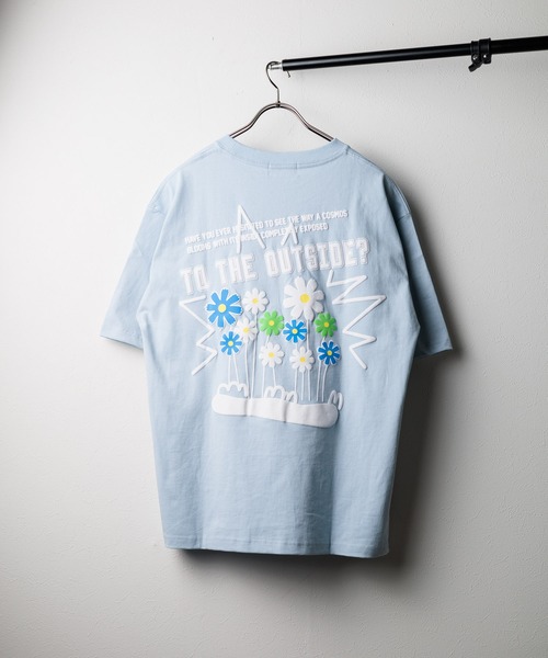 Naked Rust and other POEMS(ネイキッドラストアンドアザーポエムス)の「《Naked Rust and other POEMS》発泡プリント ショートスリーブ コットンTシャツ(Tシャツ/カットソー・レディース・ブルー/ホワイト/ブラック・FREE)」の7枚目の写真