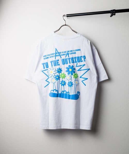 Naked Rust and other POEMS(ネイキッドラストアンドアザーポエムス)の「《Naked Rust and other POEMS》発泡プリント ショートスリーブ コットンTシャツ(Tシャツ/カットソー・レディース・ブルー/ホワイト/ブラック・FREE)」の6枚目の写真