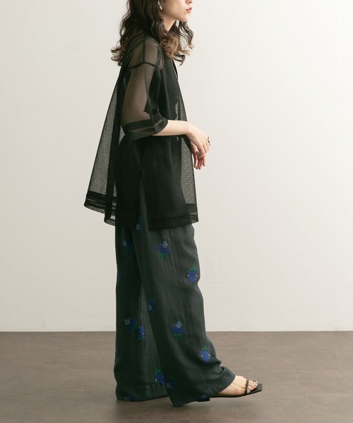 KBF（ケイビーエフ）の「ハーフZIPメッシュプルオーバー（シャツ/ブラウス・レディース・ボルドー/ブラック/アイボリー・ONE）」の16枚目の写真