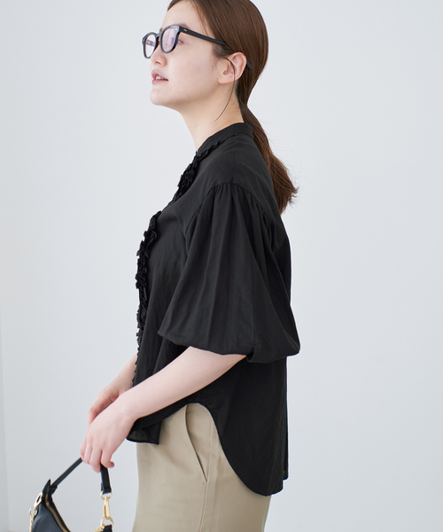 IENA シアーコットンギャバ フリルシャツ IENA（イエナ）の「シアーコットンギャバ フリルシャツ（シャツ