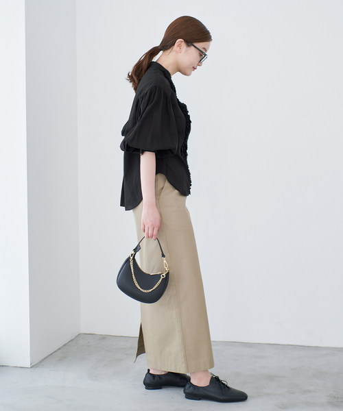 IENA シアーコットンギャバ フリルシャツ IENA（イエナ）の「シアーコットンギャバ フリルシャツ（シャツ