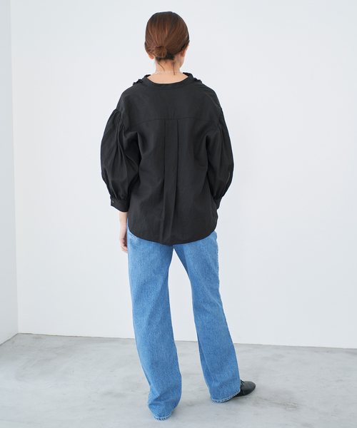 IENA（イエナ）の「シアーコットンギャバ フリルシャツ（シャツ