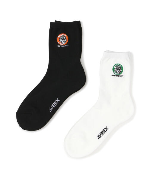 AVIREX（アヴィレックス）の「《直営店限定》TOM CAT NEYYORK SOCKS / トムキャット ニューヨーク ソックス / AVIREX / アヴィレックス（ソックス/靴下・メンズ・ホワイト/ブラック・FREE）」の2枚目の写真
