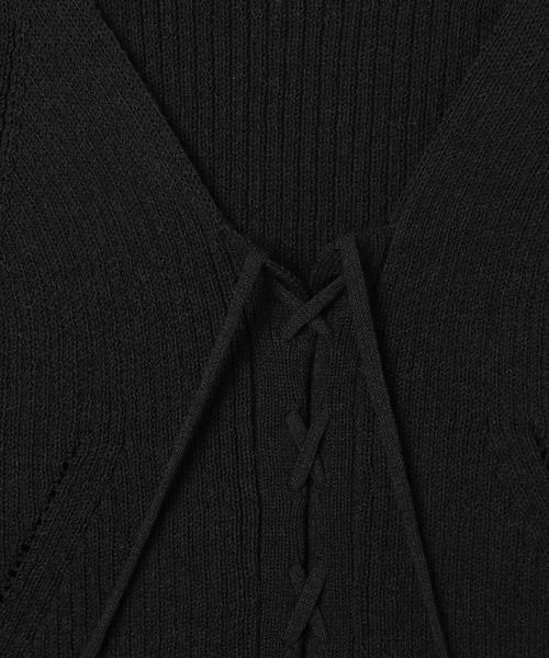 JEANASIS(ジーナシス)の「ホルターレースUPニットキャミ/148485(キャミソール・レディース・ブラック/オフホワイト/グレー・FREE)」の8枚目の写真