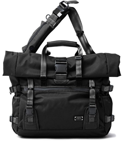 AS2OV(アッソブ)の「【AS2OV/アッソブ】 CORDURA DOBBY 305D 2WAYBAG / ショルダーバック トートバッグ(メッセンジャーバッグ・メンズ・ブラック・FREE)」の3枚目の写真