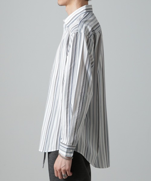 NANO universe（ナノユニバース）の「ランダムストライプシャツ 長袖