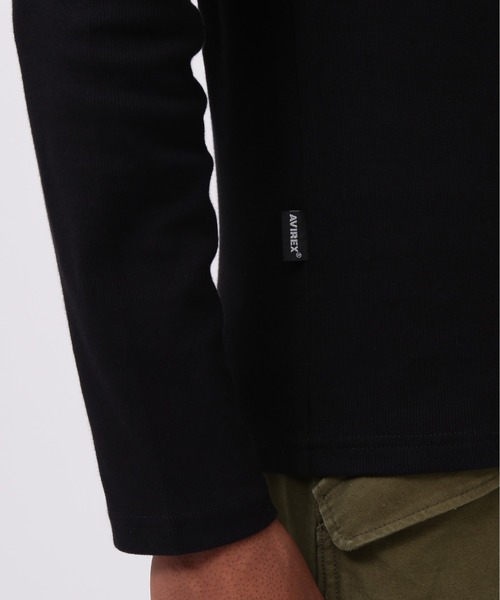 AVIREX（アヴィレックス）の「《DAILY/デイリー》RIB LONGSLEEVE CREW NECK T-SHIRT / リブ 長袖 クルーネック Tシャツ デイリーウェア / AVIREX / アヴィレックス（Tシャツ/カットソー・メンズ・ロイヤルブルー/チャコール/グレー/ホワイト/ブラック・SMALL/X-LARGE/LARGE/MEDIUM）」の7枚目の写真