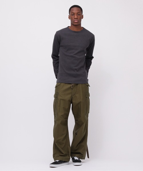 AVIREX（アヴィレックス）の「《DAILY/デイリー》RIB LONGSLEEVE CREW NECK T-SHIRT / リブ 長袖 クルーネック Tシャツ デイリーウェア / AVIREX / アヴィレックス（Tシャツ/カットソー・メンズ・ロイヤルブルー/チャコール/グレー/ホワイト/ブラック・SMALL/X-LARGE/LARGE/MEDIUM）」の18枚目の写真