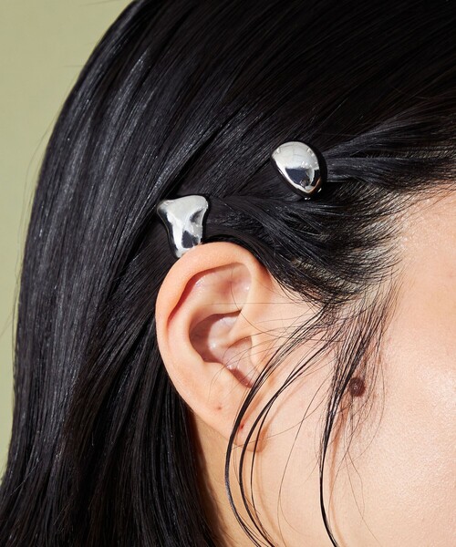 CITEN（シテン）の「＜CITEN＞ ２セット プックリ クリップ（バレッタ/ヘアクリップ・レディース・シルバー/ゴールド・FREE）」の3枚目の写真