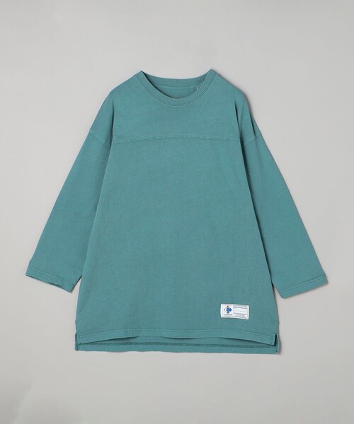 coen(コーエン)の「USAコットンピグメントフットボールTシャツ(Tシャツ/カットソー・メンズ・ダークグレー/ベージュ/ケリーグリーン・M/L/XL)」の3枚目の写真