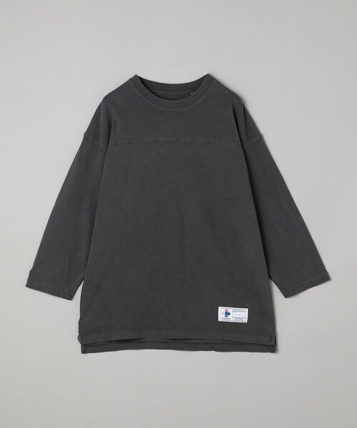 coen(コーエン)の「USAコットンピグメントフットボールTシャツ(Tシャツ/カットソー・メンズ・ダークグレー/ベージュ/ケリーグリーン・M/L/XL)」の2枚目の写真