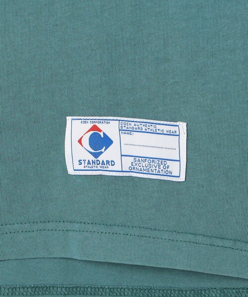 coen(コーエン)の「USAコットンピグメントフットボールTシャツ(Tシャツ/カットソー・メンズ・ダークグレー/ベージュ/ケリーグリーン・M/L/XL)」の16枚目の写真