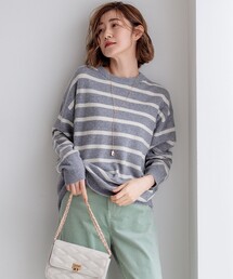 【Oggi2月号掲載/洗える】ピュアカシミヤ クルーネック ニット