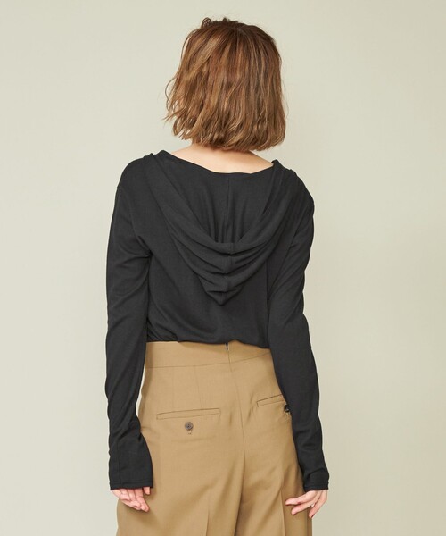 conte   コットンシルクフーディッドカットソー conte（コンテ）の「＜conte＞コットンシルク フーデッド カットソー