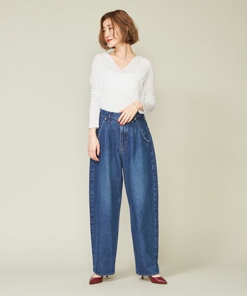 conte   コットンシルクフーディッドカットソー conte（コンテ）の「＜conte＞コットンシルク フーデッド カットソー