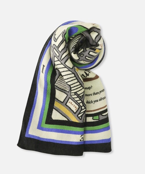 manipuri(マニプリ)の「【manipuri(マニプリ)】 INDIA STOLE(マフラー・レディース・ブルー系その他/グレー/ブラック系その他/アイボリー・FREE)」の1枚目の写真