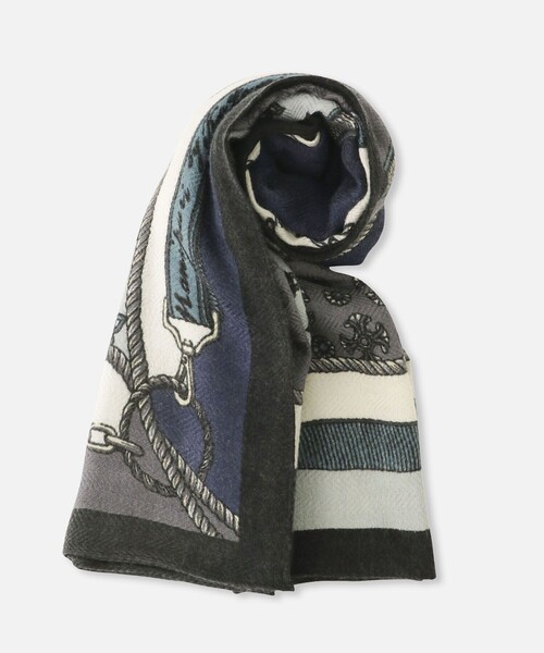 manipuri(マニプリ)の「【manipuri(マニプリ)】 INDIA STOLE(マフラー・レディース・ブルー系その他/グレー/ブラック系その他/アイボリー・FREE)」の3枚目の写真