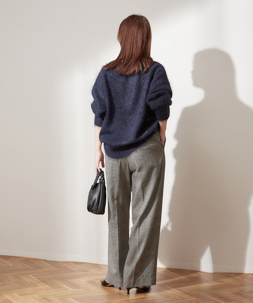 アルパカMIX スパンコールニットプルオーバー（ニット/セーター