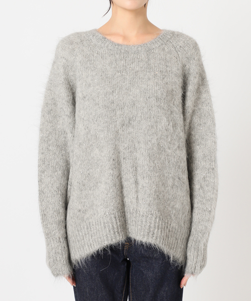 journal standard L'essage(ジャーナルスタンダードレサージュ)の「アルパカMIX スパンコールニットプルオーバー(ニット/セーター・レディース・ネイビー/ブラウン/ライトグレー・FREE)」の20枚目の写真