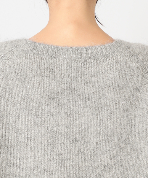 アルパカMIX スパンコールニットプルオーバー（ニット/セーター