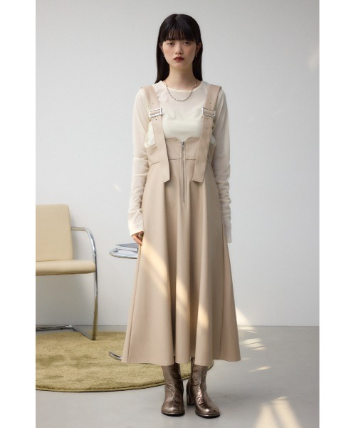 セール】フェイクレザージップアップジャンパースカート（ジャンパー