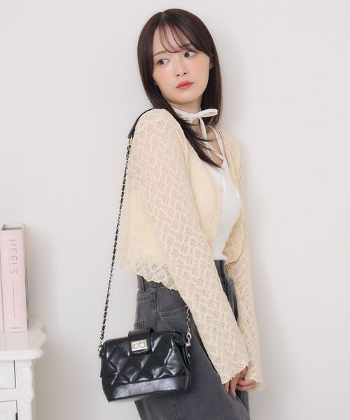 ems excite（エムズエキサイト）の「キルトガマグチショルダーBAG（ショルダーバッグ・レディース・ブラック/ブラウン/レッド・ONE SIZE）」の7枚目の写真