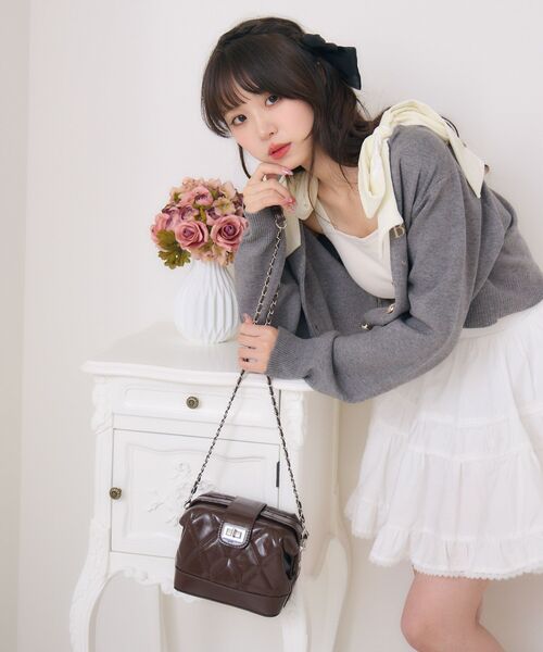 ems excite（エムズエキサイト）の「キルトガマグチショルダーBAG（ショルダーバッグ・レディース・ブラック/ブラウン/レッド・ONE SIZE）」の15枚目の写真