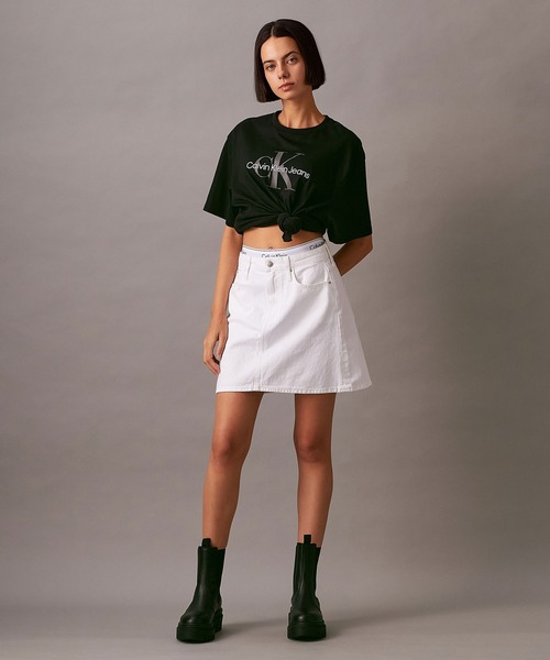 Calvin Klein（カルバン・クライン）の「【ユニセックス】ショートスリーブ モノグラムロゴTシャツ（Tシャツ/カットソー・メンズ・ブラック/グレー/ホワイト・M/S）」の18枚目の写真
