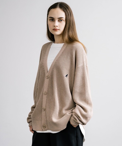 KANGOL（カンゴール）の「KANGOL カンゴール 別注コラボワンポイント刺繍ニットカーディガン（カーディガン/ボレロ・メンズ・ネイビー/チャコール/ブラック/グレー/ベージュ/アイボリー・M/XL/L）」の15枚目の写真