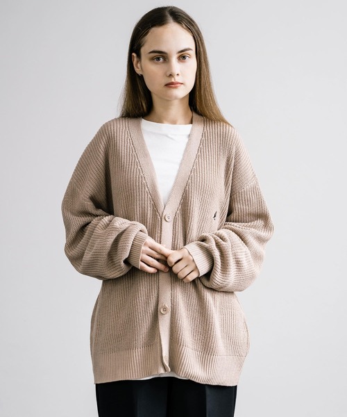 KANGOL（カンゴール）の「KANGOL カンゴール 別注コラボワンポイント刺繍ニットカーディガン（カーディガン/ボレロ・メンズ・ネイビー/チャコール/ブラック/グレー/ベージュ/アイボリー・M/XL/L）」の16枚目の写真