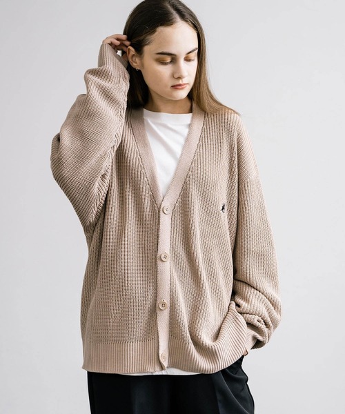 KANGOL（カンゴール）の「KANGOL カンゴール 別注コラボワンポイント刺繍ニットカーディガン（カーディガン/ボレロ・メンズ・ネイビー/チャコール/ブラック/グレー/ベージュ/アイボリー・M/XL/L）」の17枚目の写真