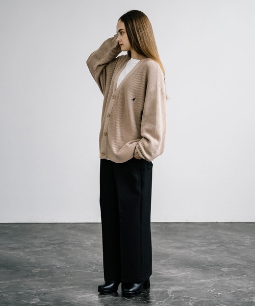 KANGOL（カンゴール）の「KANGOL カンゴール 別注コラボワンポイント刺繍ニットカーディガン（カーディガン/ボレロ・メンズ・ネイビー/チャコール/ブラック/グレー/ベージュ/アイボリー・M/XL/L）」の19枚目の写真