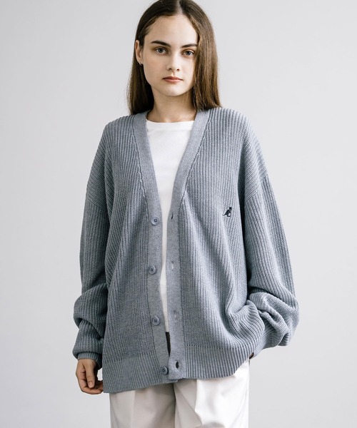 KANGOL（カンゴール）の「KANGOL カンゴール 別注コラボワンポイント刺繍ニットカーディガン（カーディガン/ボレロ・メンズ・ネイビー/チャコール/ブラック/グレー/ベージュ/アイボリー・M/XL/L）」の12枚目の写真