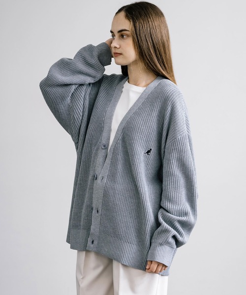KANGOL（カンゴール）の「KANGOL カンゴール 別注コラボワンポイント刺繍ニットカーディガン（カーディガン/ボレロ・メンズ・ネイビー/チャコール/ブラック/グレー/ベージュ/アイボリー・M/XL/L）」の13枚目の写真