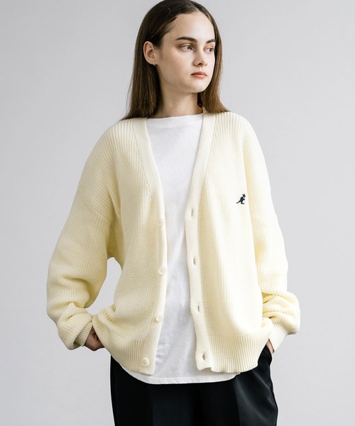 KANGOL（カンゴール）の「KANGOL カンゴール 別注コラボワンポイント刺繍ニットカーディガン（カーディガン/ボレロ・メンズ・ネイビー/チャコール/ブラック/グレー/ベージュ/アイボリー・M/XL/L）」の9枚目の写真