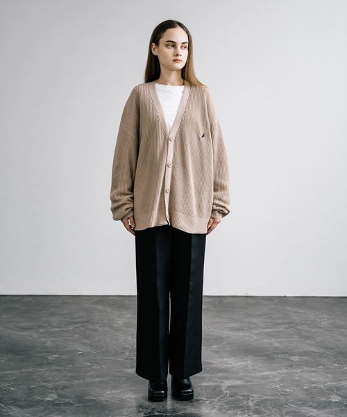 KANGOL（カンゴール）の「KANGOL カンゴール 別注コラボワンポイント刺繍ニットカーディガン（カーディガン/ボレロ・メンズ・ネイビー/チャコール/ブラック/グレー/ベージュ/アイボリー・M/XL/L）」の20枚目の写真