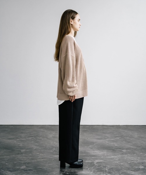 KANGOL（カンゴール）の「KANGOL カンゴール 別注コラボワンポイント刺繍ニットカーディガン（カーディガン/ボレロ・メンズ・ネイビー/チャコール/ブラック/グレー/ベージュ/アイボリー・M/XL/L）」の21枚目の写真