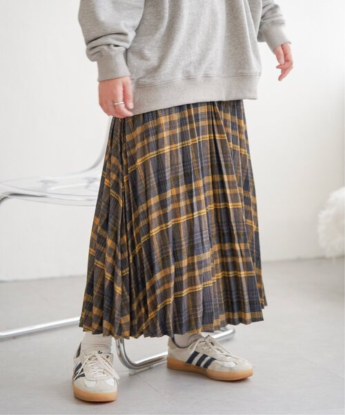 VENCEEXCHANGE（ヴァンスエクスチェンジ）の「チェックプリーツスカート（スカート・レディース・ベージュ/イエロー/ネイビー/レッド/ブラック/レッド系・FREE）」の5枚目の写真