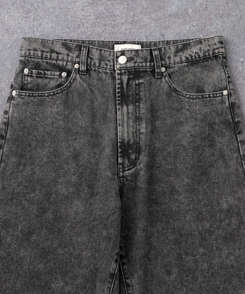 MONO-MART（モノマート）の「ヴィンテージライクセミワイドバレルシルエットデニムパンツ（デニムパンツ・メンズ・ネイビー/インディゴブルー/ブラック/グレー/サックスブルー/ライトインディゴブルー/グレイッシュブルー・L/M/S）」の12枚目の写真