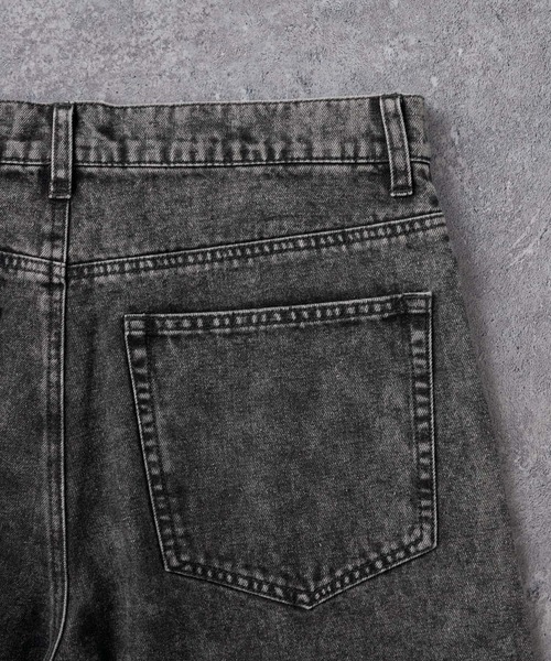 MONO-MART（モノマート）の「ヴィンテージライクセミワイドバレルシルエットデニムパンツ（デニムパンツ・メンズ・ネイビー/インディゴブルー/ブラック/グレー/サックスブルー/ライトインディゴブルー/グレイッシュブルー・L/M/S）」の16枚目の写真