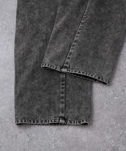 MONO-MART（モノマート）の「ヴィンテージライクセミワイドバレルシルエットデニムパンツ（デニムパンツ・メンズ・ネイビー/インディゴブルー/ブラック/グレー/サックスブルー/ライトインディゴブルー/グレイッシュブルー・L/M/S）」の17枚目の写真