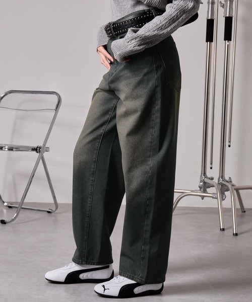 MONO-MART（モノマート）の「ヴィンテージライクセミワイドバレルシルエットデニムパンツ（デニムパンツ・メンズ・ネイビー/インディゴブルー/ブラック/グレー/サックスブルー/ライトインディゴブルー/グレイッシュブルー・L/M/S）」の19枚目の写真