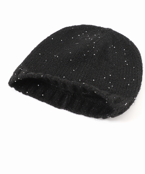 JOURNAL STANDARD relume(ジャーナルスタンダード レリューム)の「RELUME kirakira ニットボウ(ニットキャップ/ビーニー・レディース・シルバー/ブラック・FREE)」の10枚目の写真