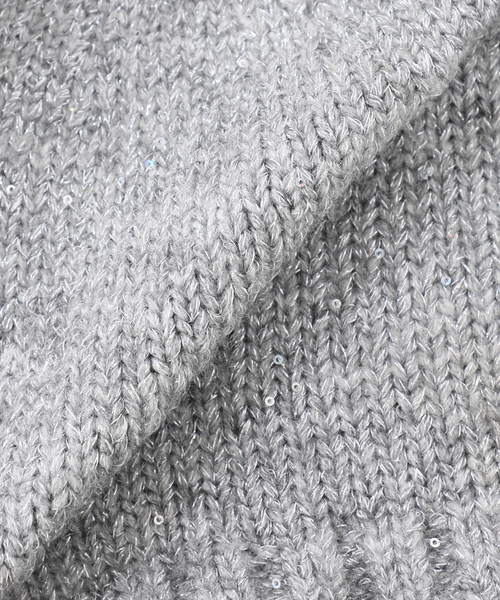 JOURNAL STANDARD relume(ジャーナルスタンダード レリューム)の「RELUME kirakira ニットボウ(ニットキャップ/ビーニー・レディース・シルバー/ブラック・FREE)」の13枚目の写真