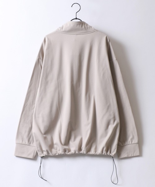 SITRY(シトリー)の「Kersey Fabric Half Zip Sweat Shirt/カルゼ オーバーサイズ ドローコード ハーフジップ 裏起毛 トレーナー スウェット レディース メンズ(スウェット・メンズ・ブラック/ダークグレー/ベージュ・M/L/LL)」の10枚目の写真