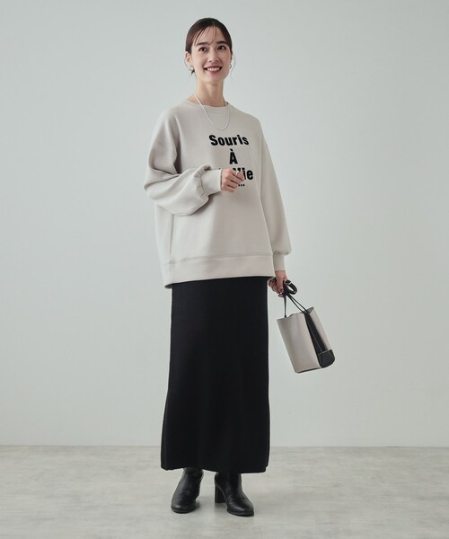 SHOO・LA・RUE（シューラルー）の「すっきりIライン ニットナロースカート（スカート・レディース・ブラック/ブラウン系・01/02/03/04）」の5枚目の写真